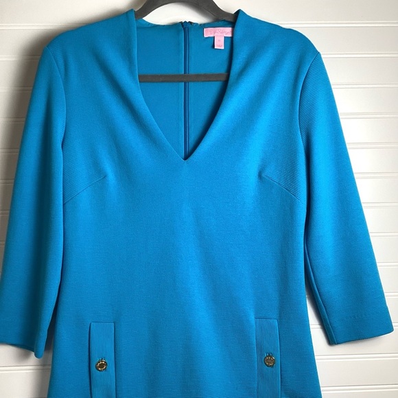 LILLY PULITZER CHARLENA
SHIFT ARIEL BLUE Mini Dress  Size Medium - Picture 6 of 8